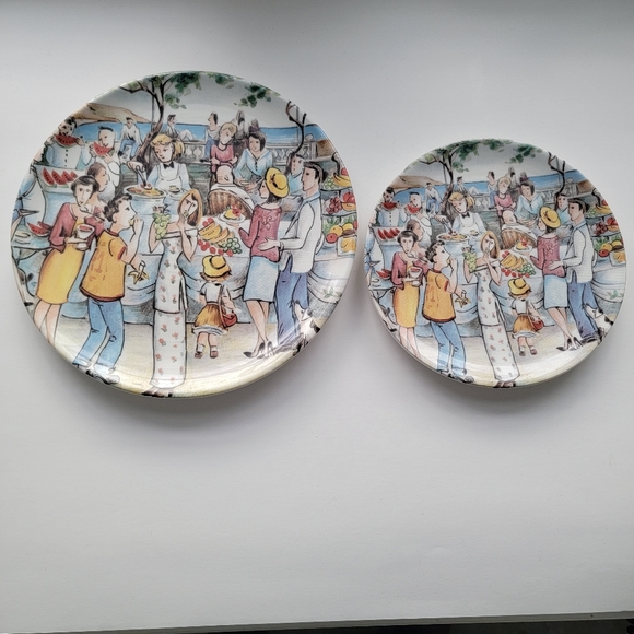 Brunelli Plates Vintage set of 8 plates made in Italy - Picture 4 of 7